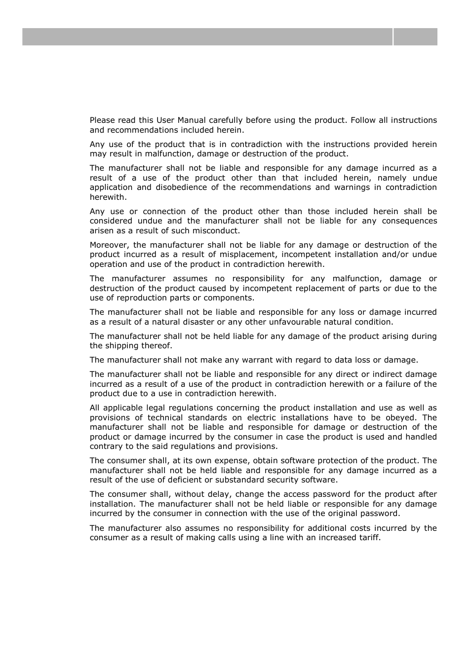 General instructions and cautions, 4 general instructions and cautions, General instructions and cautions 8.4 | 2N BRI Lite/Enterprise v1.1 User Manual | Page 107 / 109