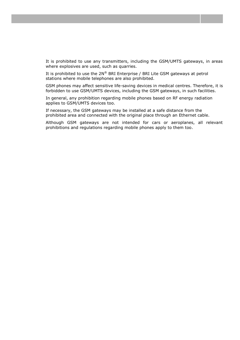 Safety precautions, 2 safety precautions, Safety precautions 1.2 | 2N BRI Lite/Enterprise v1.1 User Manual | Page 12 / 109