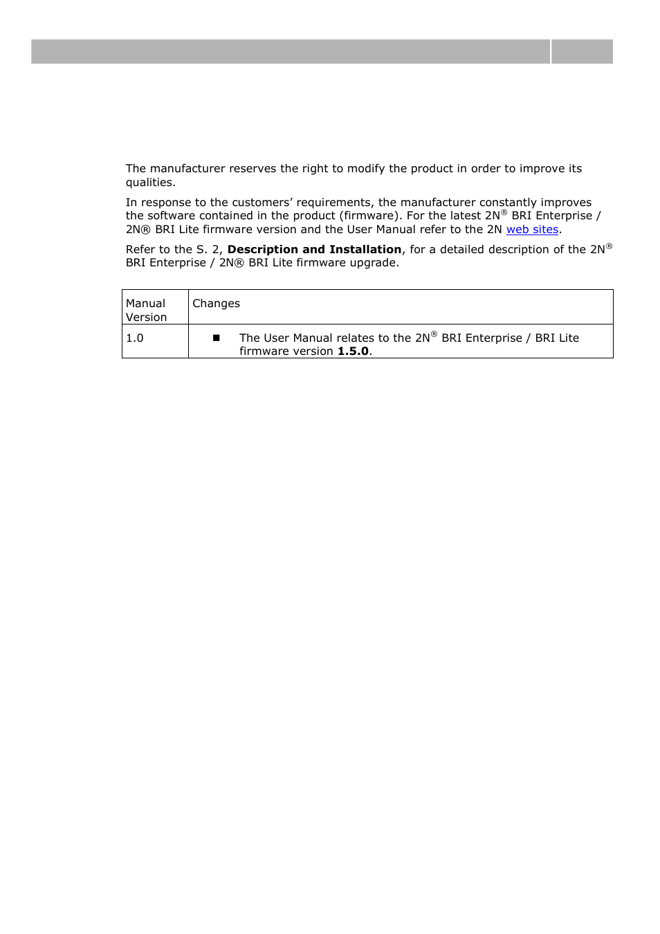 Upgrade, 3 upgrade, Upgrade 1.3 | 2N BRI Lite/Enterprise v1.1 User Manual | Page 13 / 109