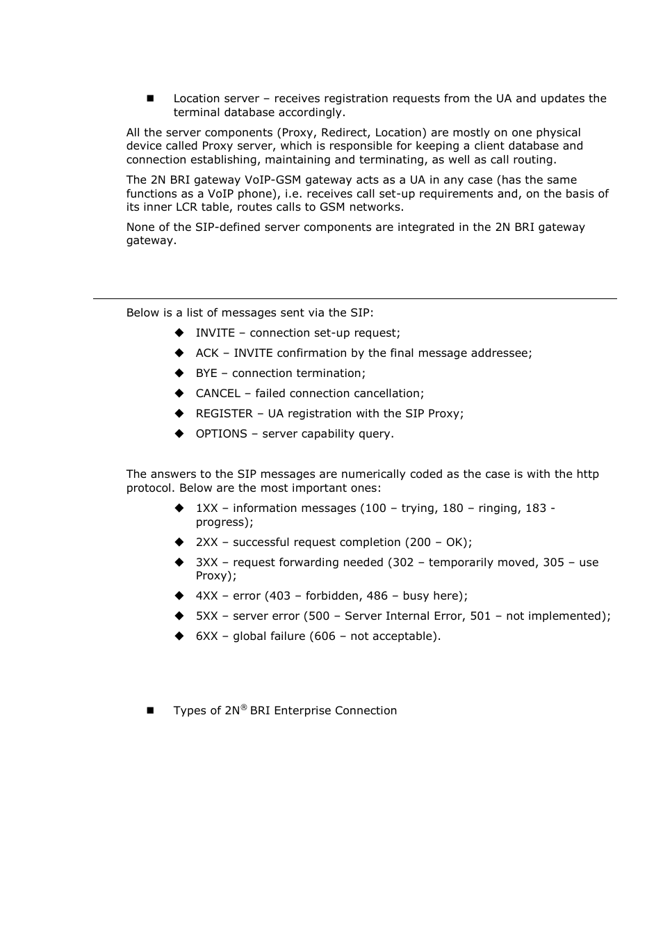 Sip signalling messages | 2N BRI Lite/Enterprise v1.1 User Manual | Page 17 / 109