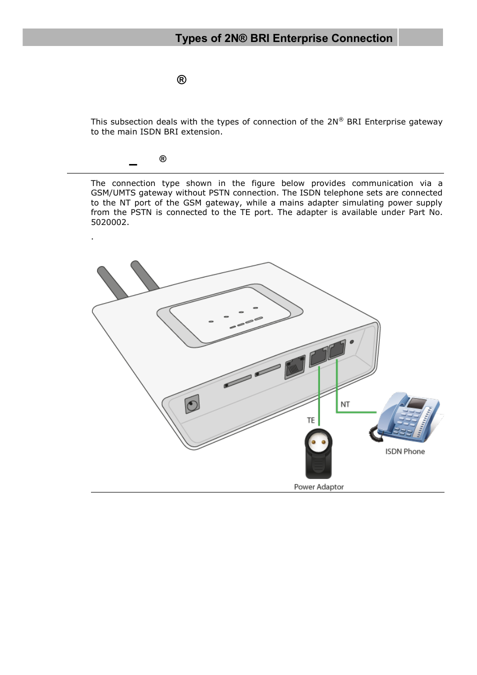 Isdn te, Bri enterprise connection, 5 types of 2n | Isdn te – 2n | 2N BRI Lite/Enterprise v1.1 User Manual | Page 37 / 109