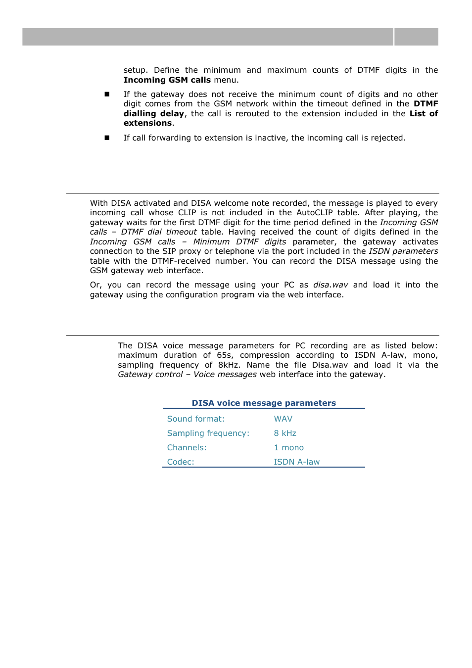 Disa message, Disa recording via pc and web interface, Call routing principles 3.2 | 2N BRI Lite/Enterprise v1.1 User Manual | Page 46 / 109