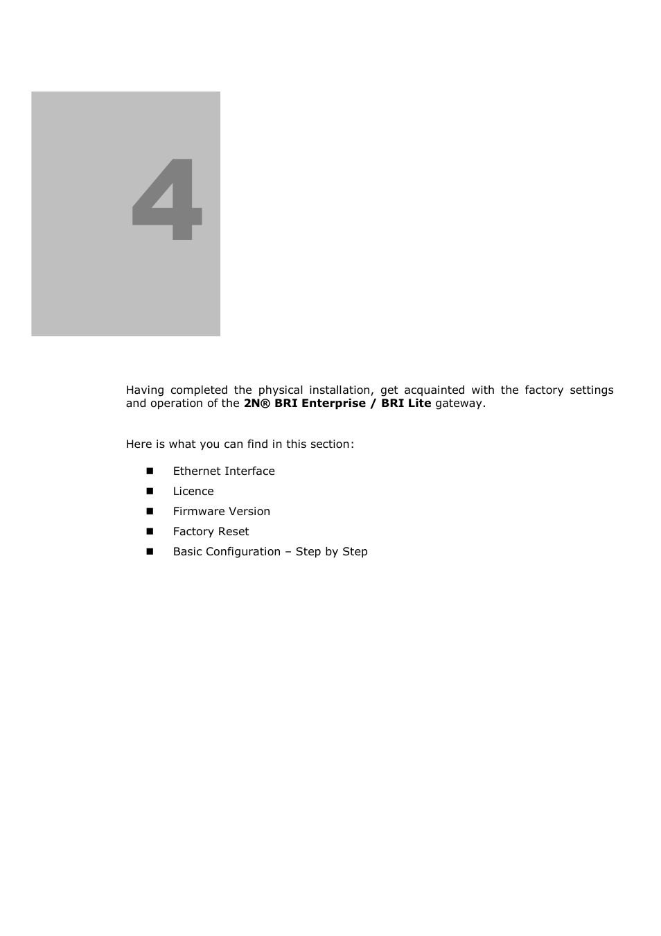 First launch | 2N BRI Lite/Enterprise v1.1 User Manual | Page 47 / 109