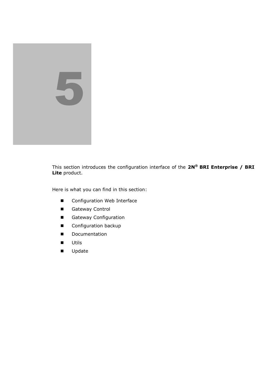 Introduction to configuration interface | 2N BRI Lite/Enterprise v1.1 User Manual | Page 56 / 109