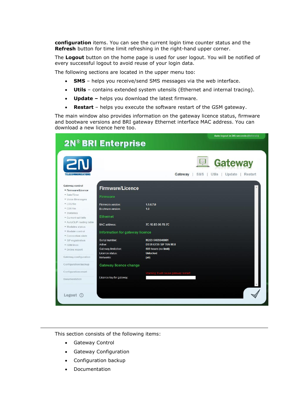 Gateway | 2N BRI Lite/Enterprise v1.1 User Manual | Page 59 / 109