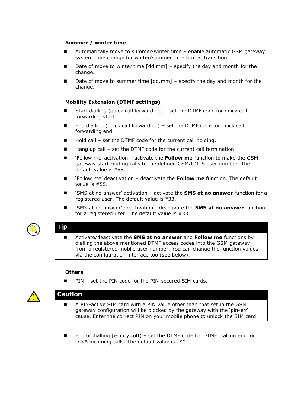 Caution | 2N BRI Lite/Enterprise v1.1 User Manual | Page 63 / 109