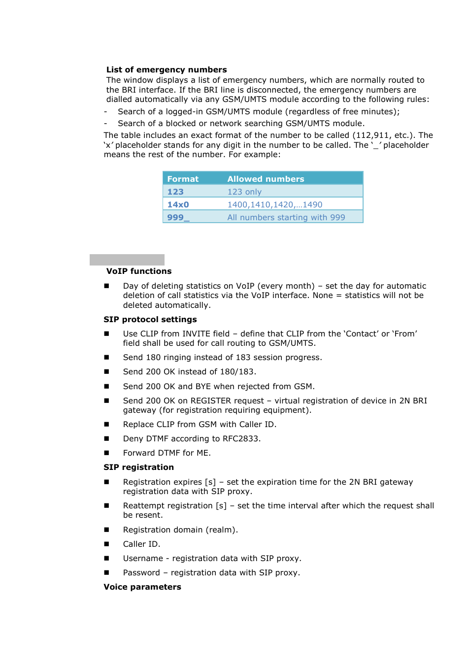 2N BRI Lite/Enterprise v1.1 User Manual | Page 64 / 109