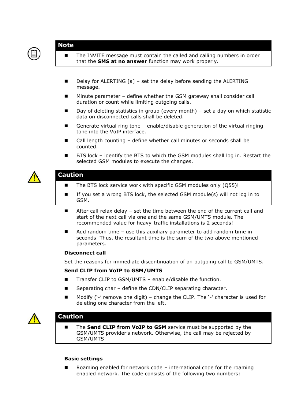 Caution | 2N BRI Lite/Enterprise v1.1 User Manual | Page 71 / 109