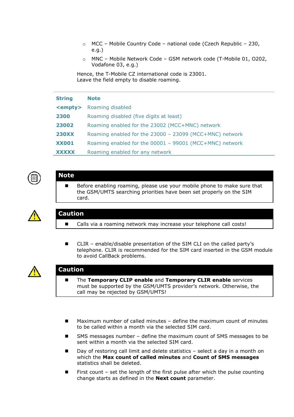 Caution | 2N BRI Lite/Enterprise v1.1 User Manual | Page 72 / 109