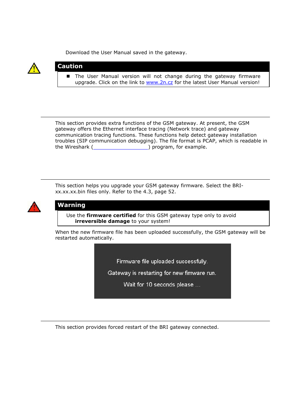Utils, Update, Restart | Documentation | 2N BRI Lite/Enterprise v1.1 User Manual | Page 79 / 109