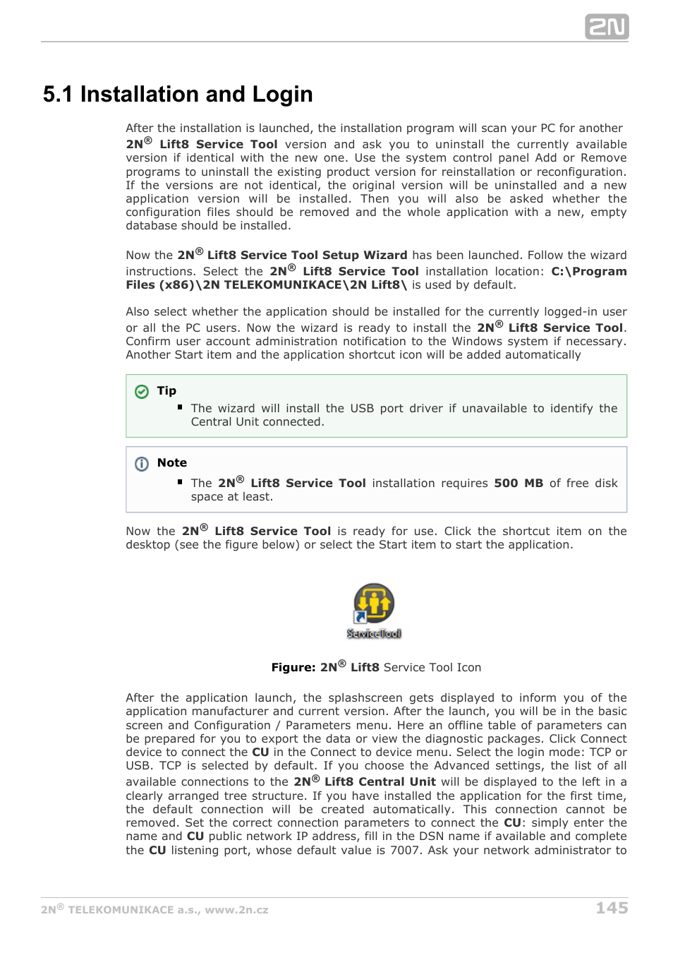 1 installation and login | 2N Lift8 v1.6.0 User Manual | Page 145 / 247