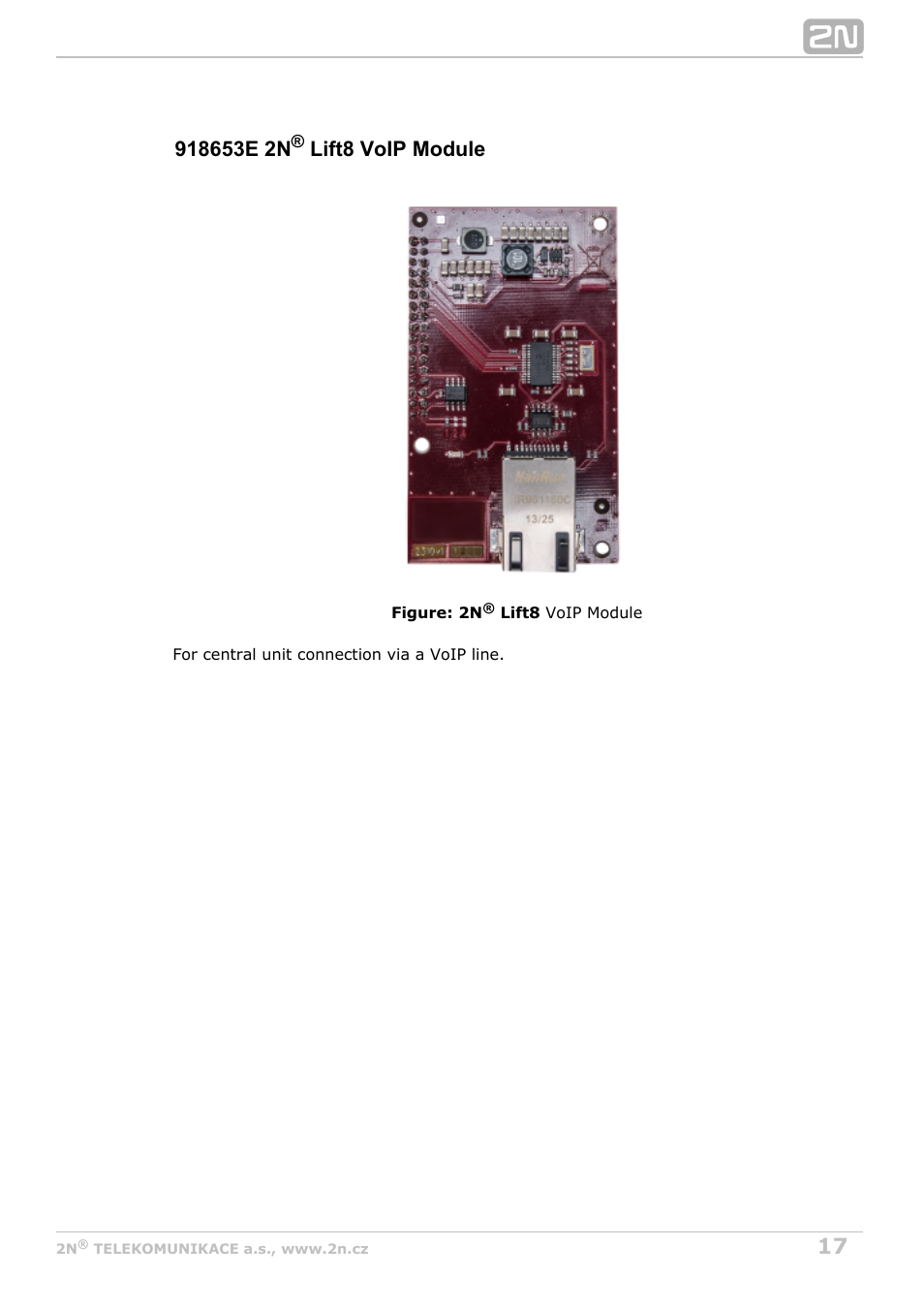 2N Lift8 v1.6.0 User Manual | Page 17 / 247