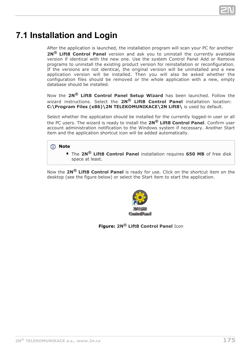 1 installation and login | 2N Lift8 v1.6.0 User Manual | Page 175 / 247