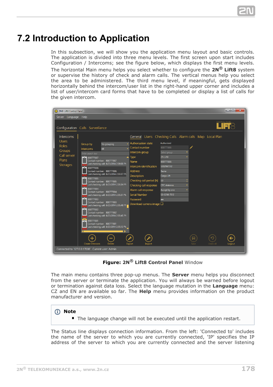 2 introduction to application | 2N Lift8 v1.6.0 User Manual | Page 178 / 247