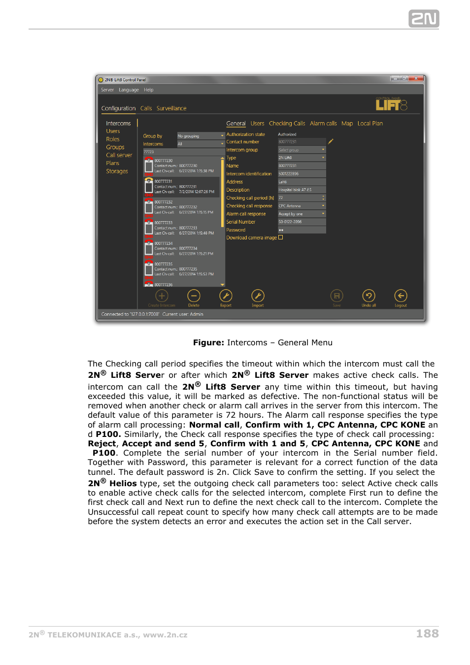 2N Lift8 v1.6.0 User Manual | Page 188 / 247