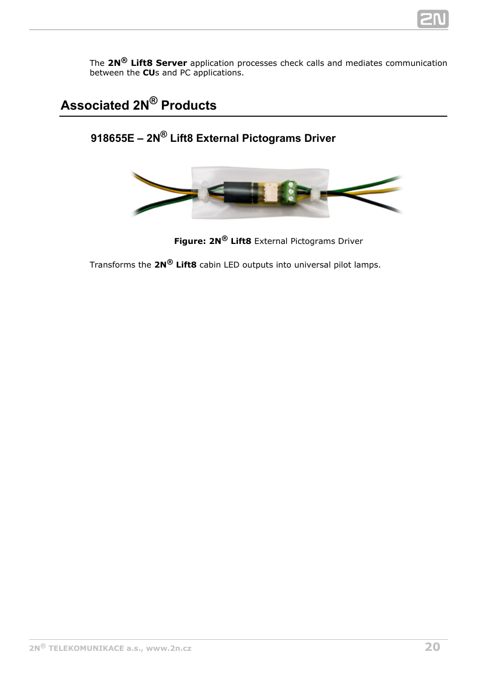 Associated 2n products | 2N Lift8 v1.6.0 User Manual | Page 20 / 247