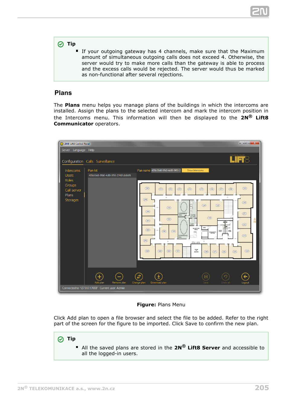 Plans | 2N Lift8 v1.6.0 User Manual | Page 205 / 247