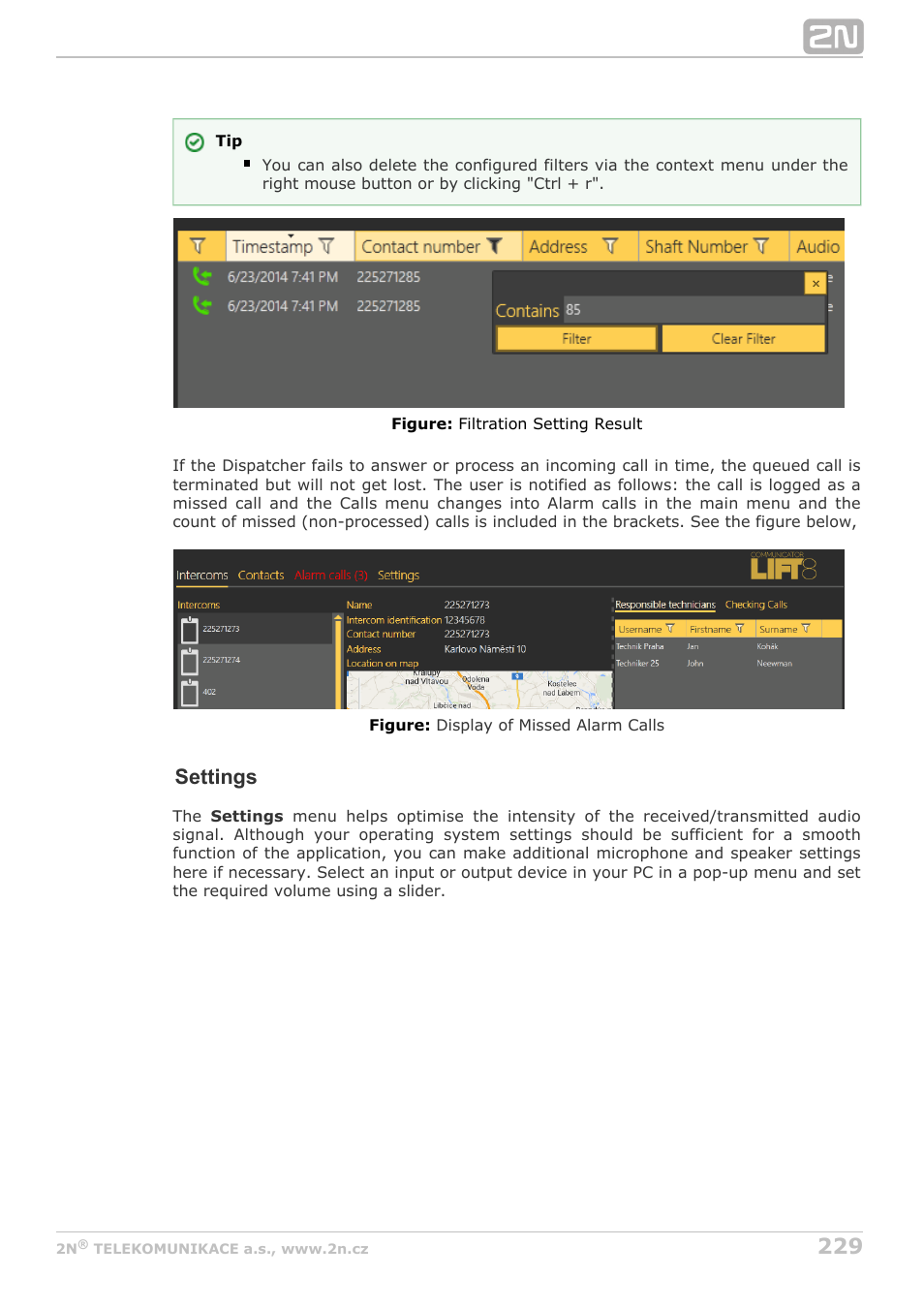 Settings | 2N Lift8 v1.6.0 User Manual | Page 229 / 247