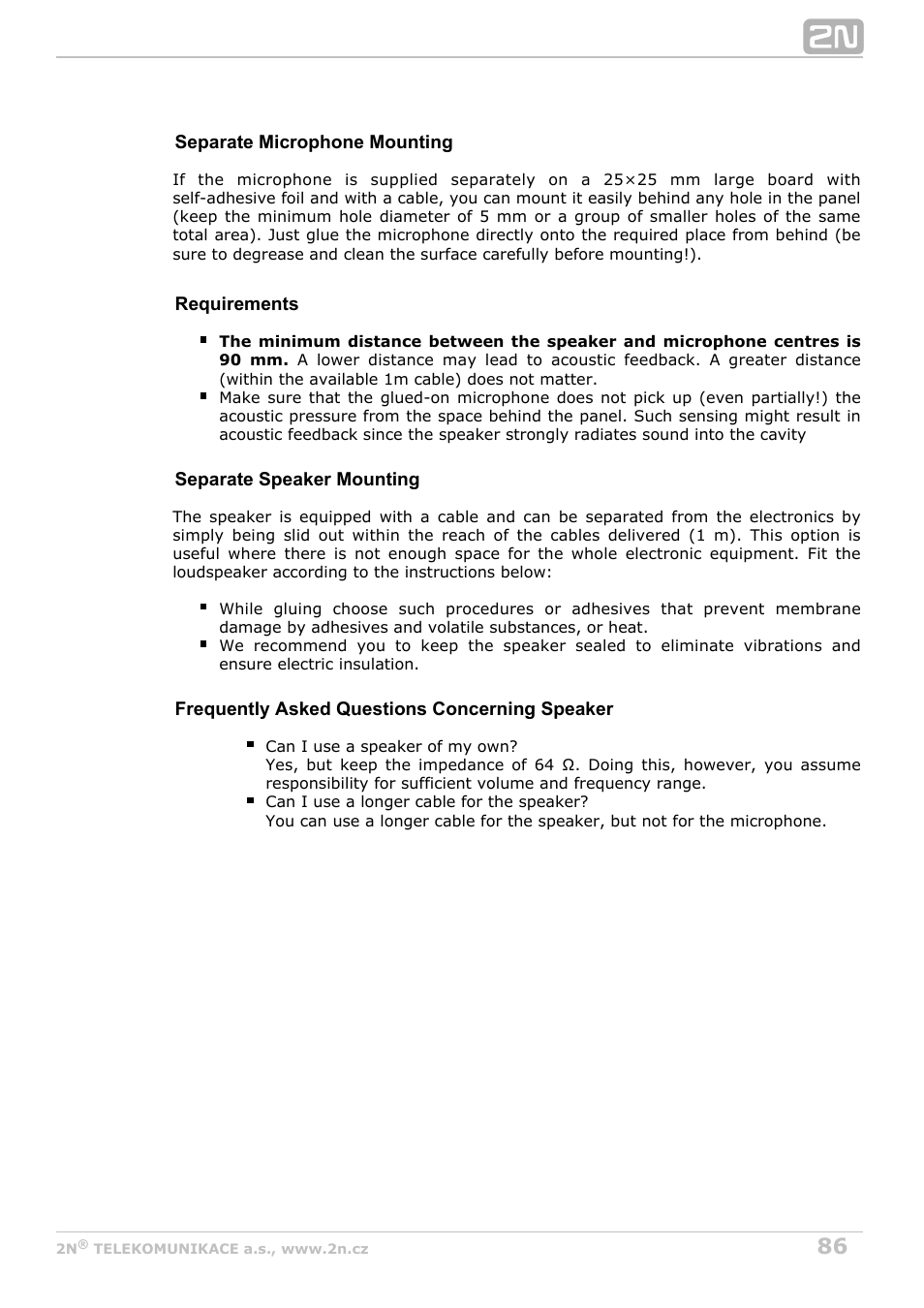 2N Lift8 v1.6.0 User Manual | Page 86 / 247