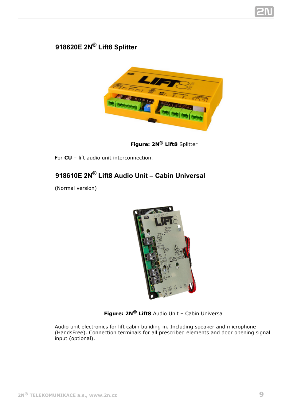 2N Lift8 v1.6.0 User Manual | Page 9 / 247