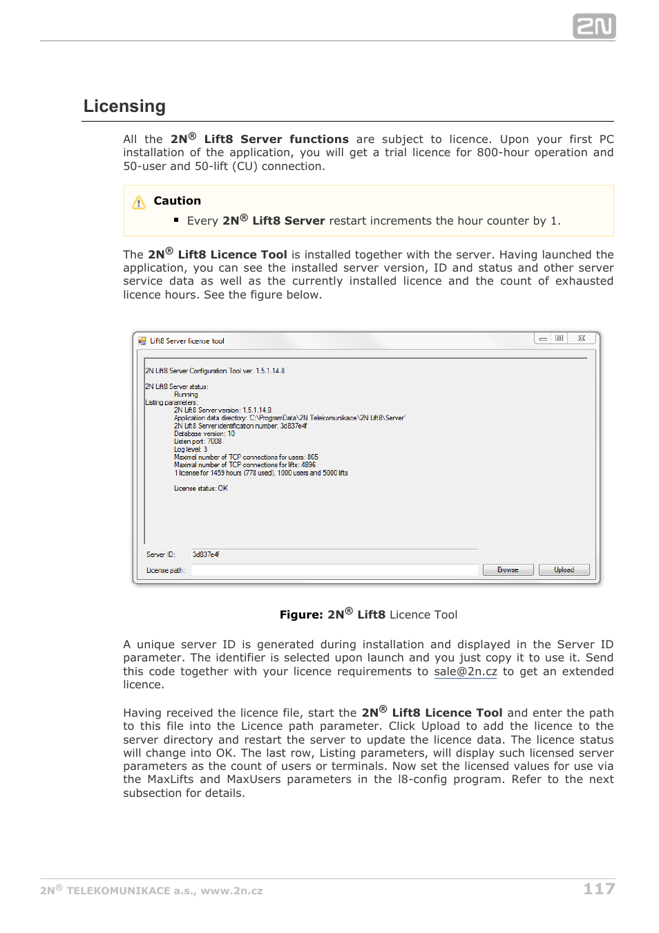 Licensing | 2N Lift8 v1.5.2 User Manual | Page 117 / 185