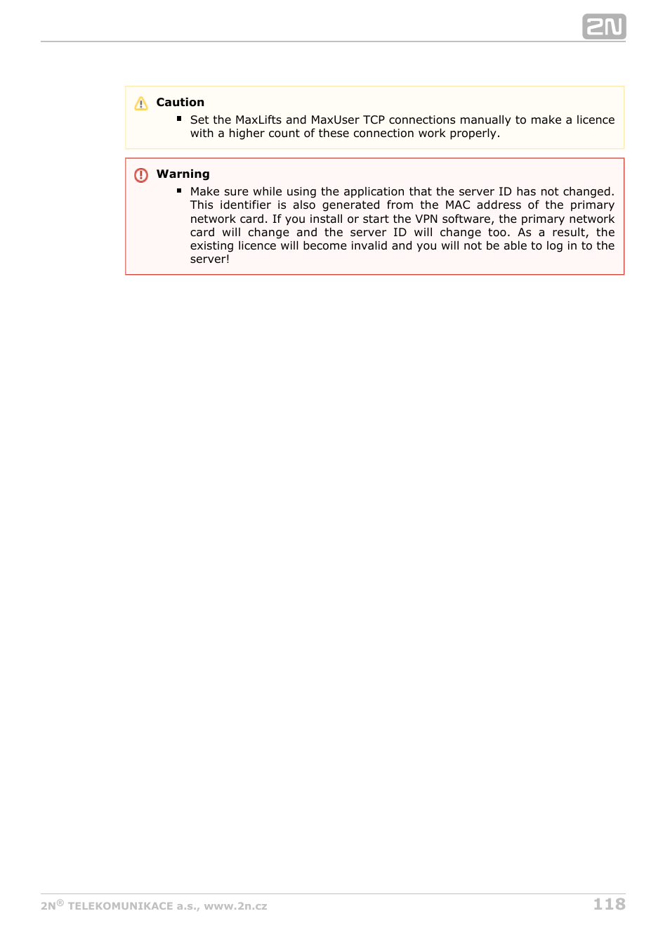 2N Lift8 v1.5.2 User Manual | Page 118 / 185