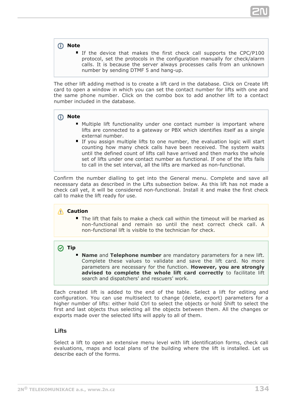 2N Lift8 v1.5.2 User Manual | Page 134 / 185