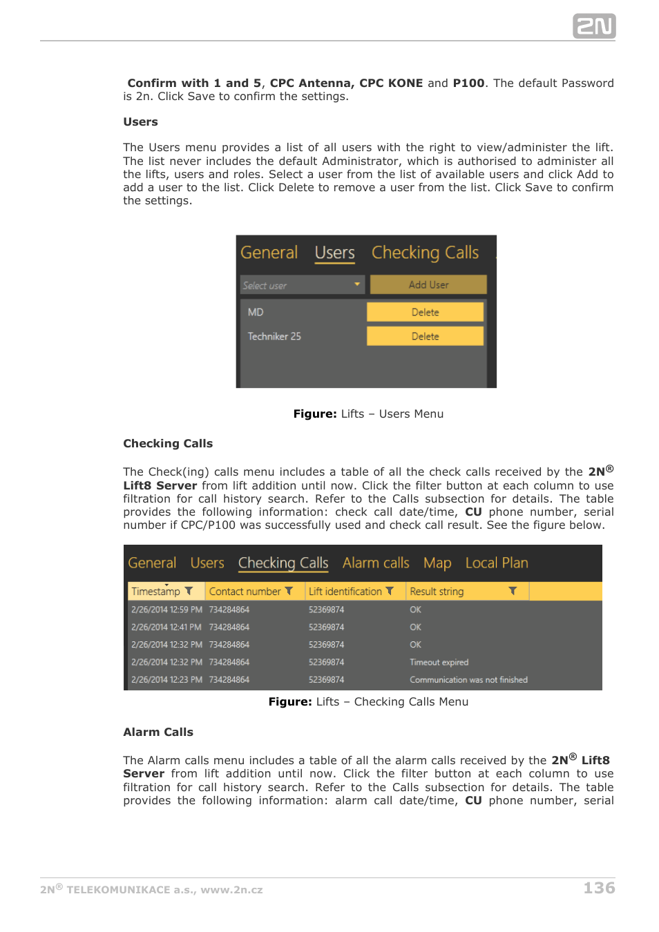 2N Lift8 v1.5.2 User Manual | Page 136 / 185