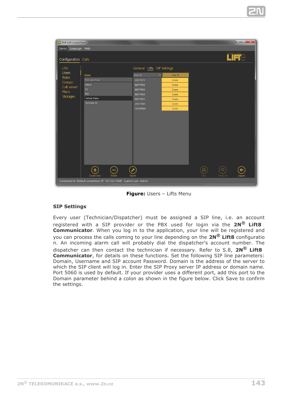 2N Lift8 v1.5.2 User Manual | Page 143 / 185