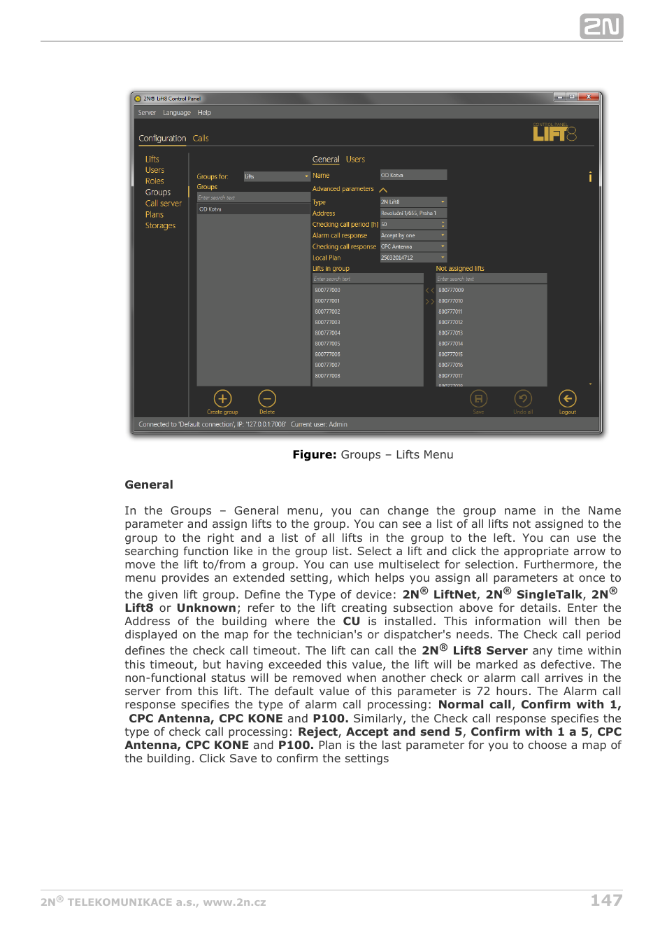 2N Lift8 v1.5.2 User Manual | Page 147 / 185