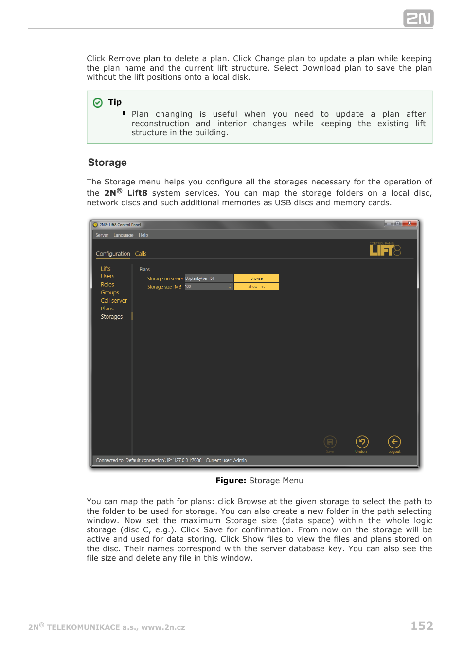 Storage | 2N Lift8 v1.5.2 User Manual | Page 152 / 185