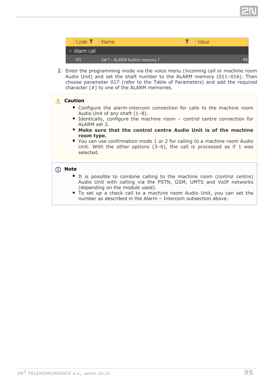 2N Lift8 v1.5.2 User Manual | Page 95 / 185