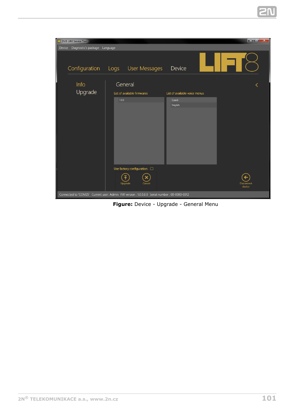 2N Lift8 v1.0 User Manual | Page 101 / 164