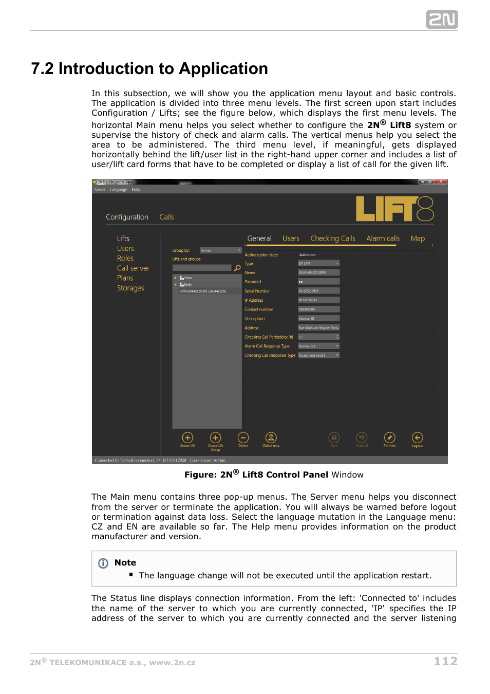 2 introduction to application | 2N Lift8 v1.0 User Manual | Page 112 / 164