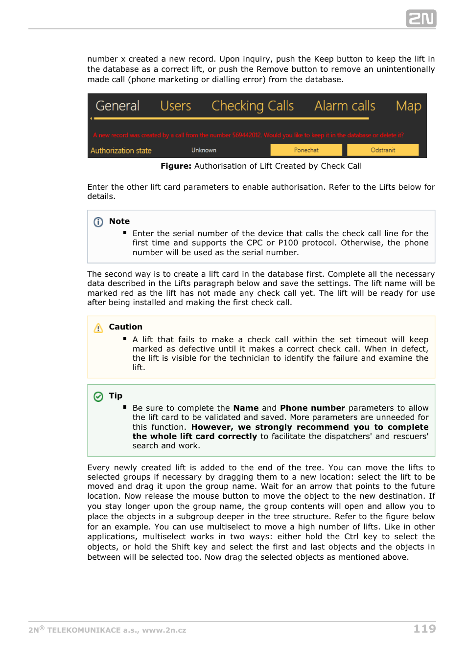 2N Lift8 v1.0 User Manual | Page 119 / 164