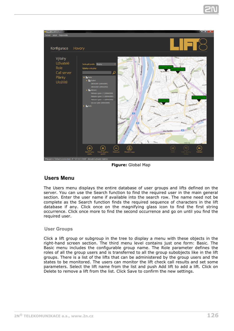 Users menu | 2N Lift8 v1.0 User Manual | Page 126 / 164