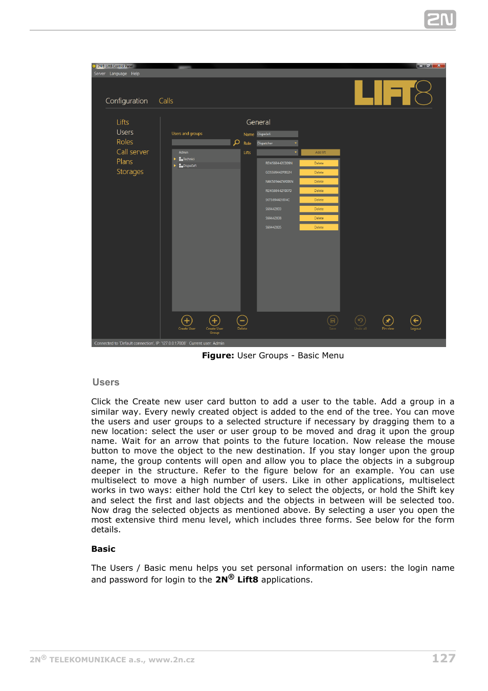 2N Lift8 v1.0 User Manual | Page 127 / 164