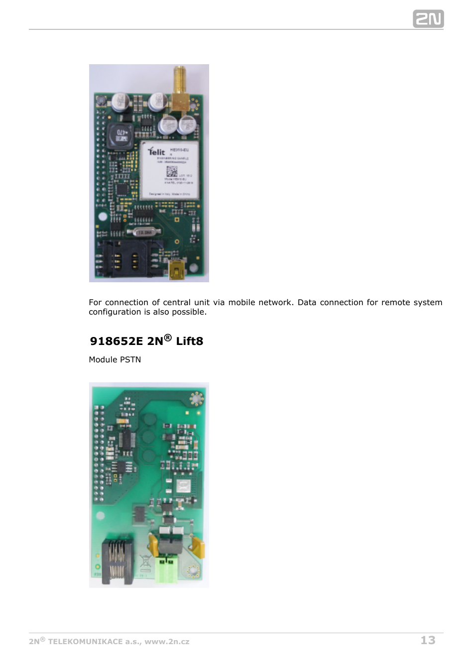 2N Lift8 v1.0 User Manual | Page 13 / 164