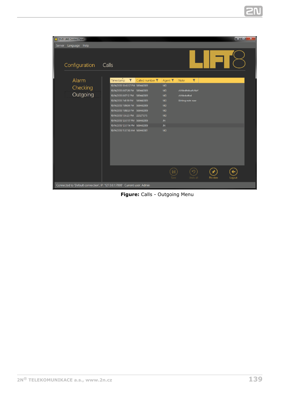 2N Lift8 v1.0 User Manual | Page 139 / 164