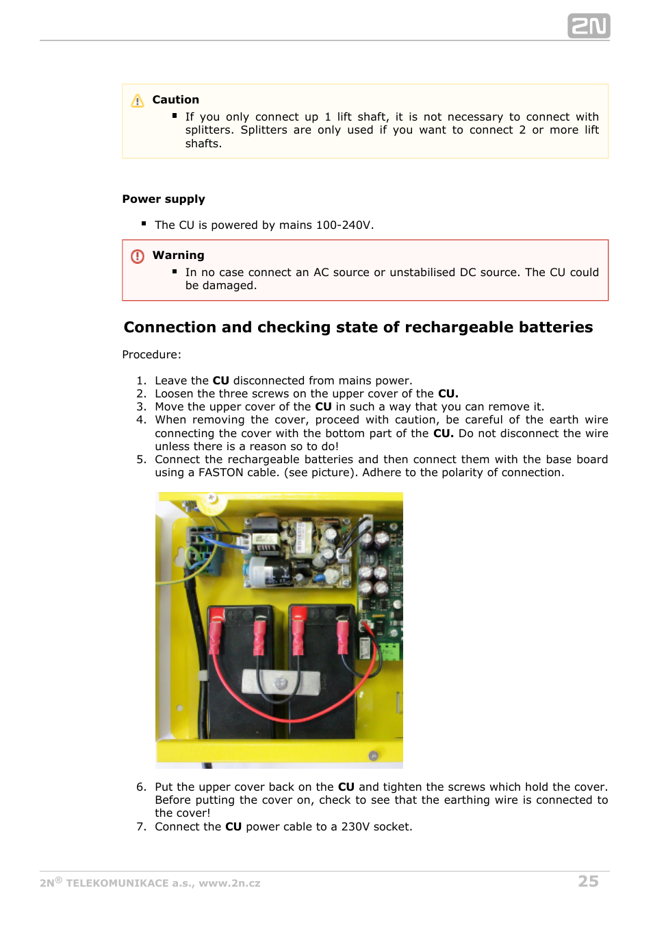 2N Lift8 v1.0 User Manual | Page 25 / 164