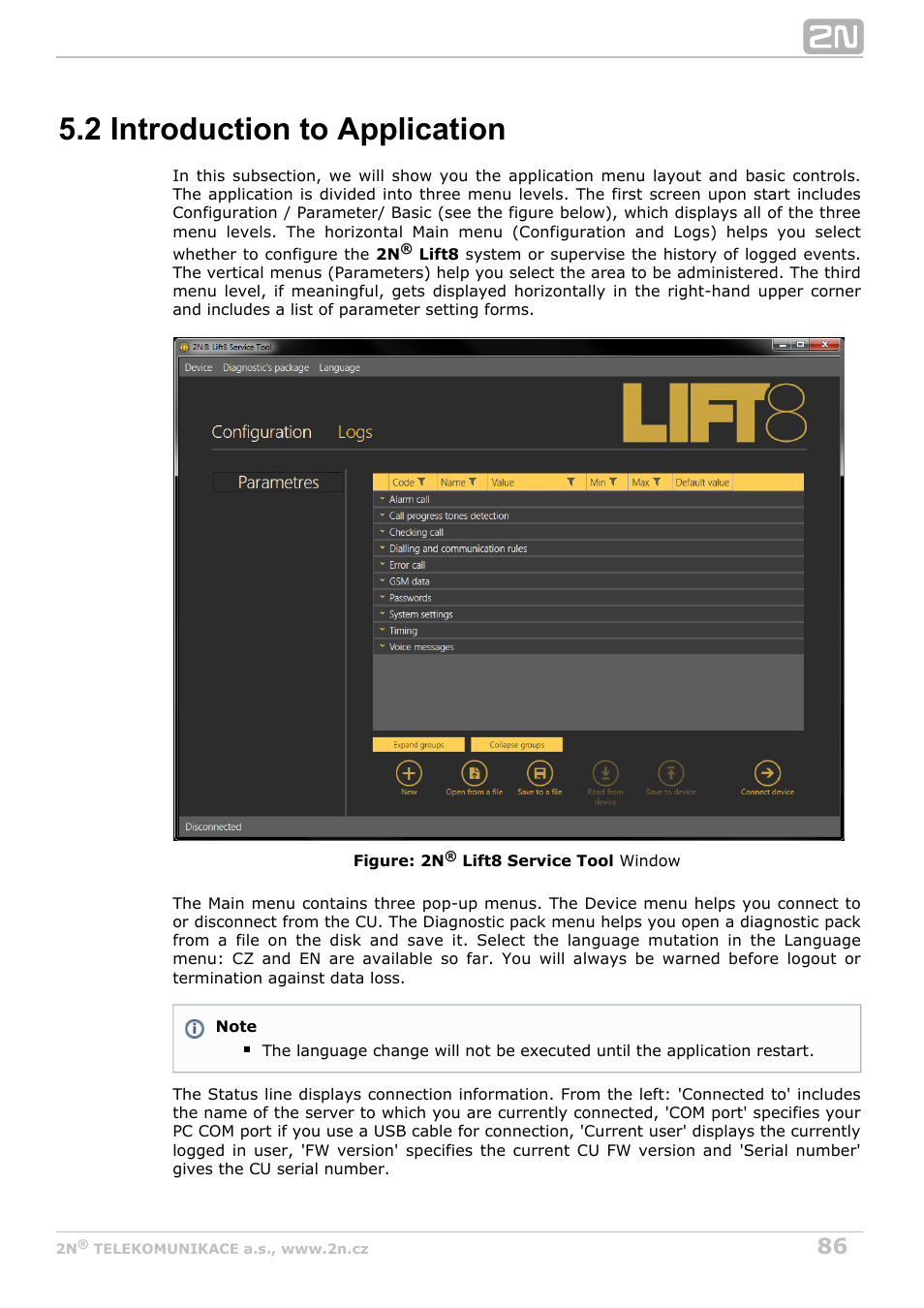 2 introduction to application | 2N Lift8 v1.0 User Manual | Page 86 / 164