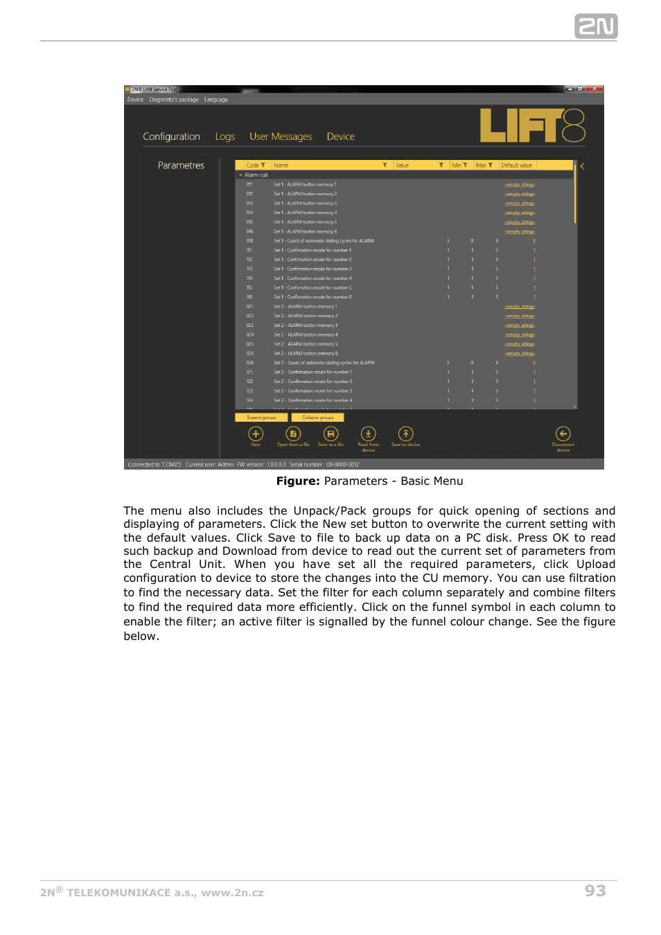 2N Lift8 v1.0 User Manual | Page 93 / 164