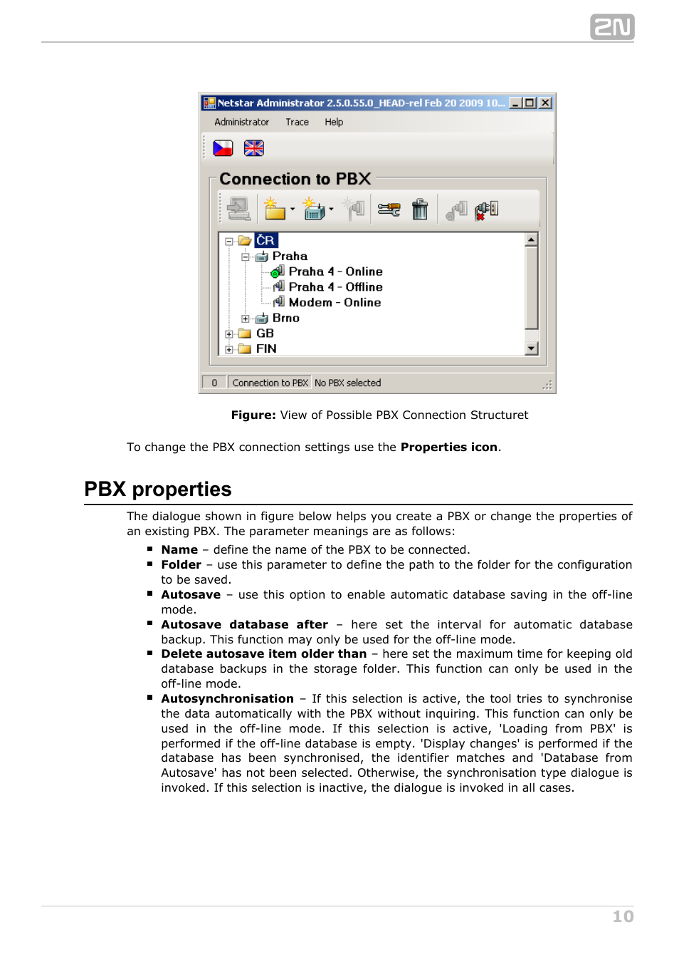 Pbx properties | 2N NetStar Admin manual User Manual | Page 10 / 282