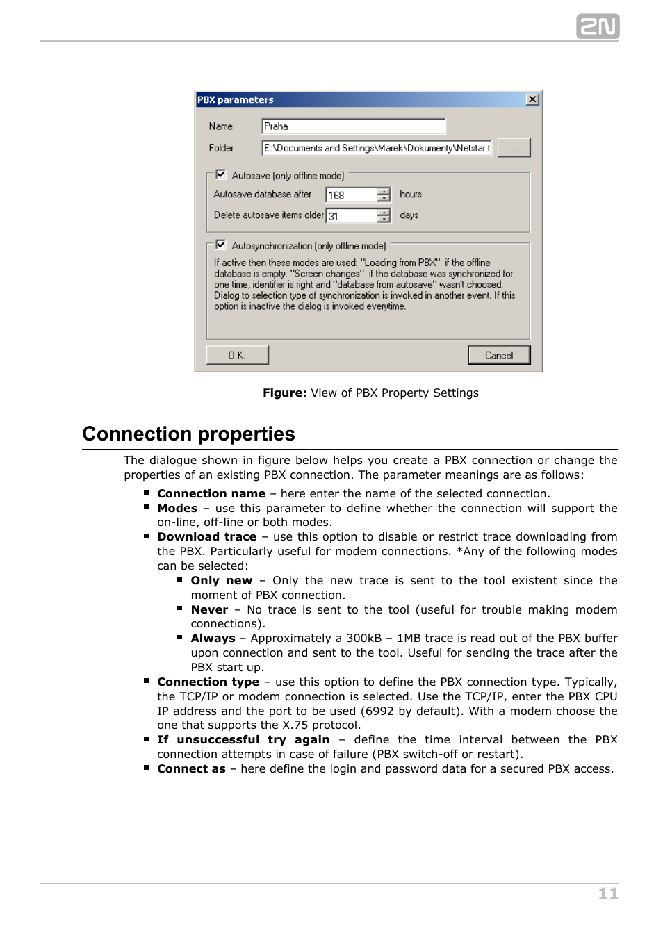 Connection properties | 2N NetStar Admin manual User Manual | Page 11 / 282