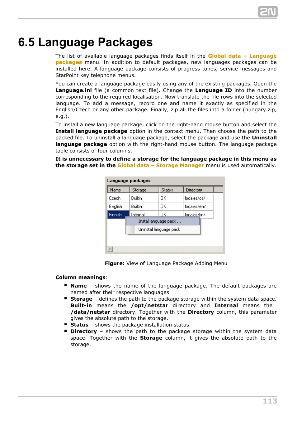 5 language packages | 2N NetStar Admin manual User Manual | Page 113 / 282