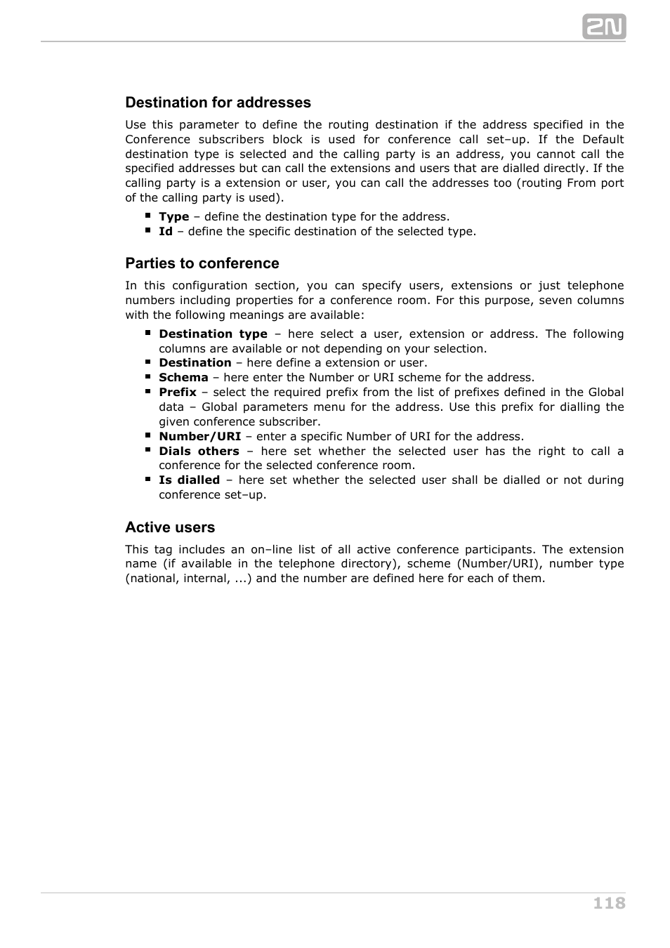 2N NetStar Admin manual User Manual | Page 118 / 282