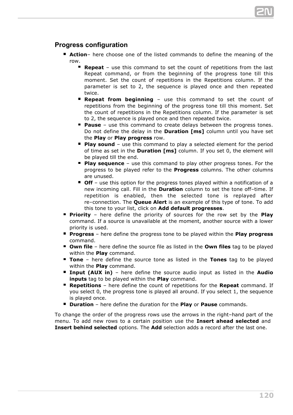 Progress configuration | 2N NetStar Admin manual User Manual | Page 120 / 282