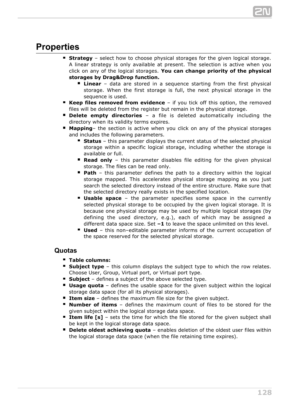 Properties | 2N NetStar Admin manual User Manual | Page 128 / 282