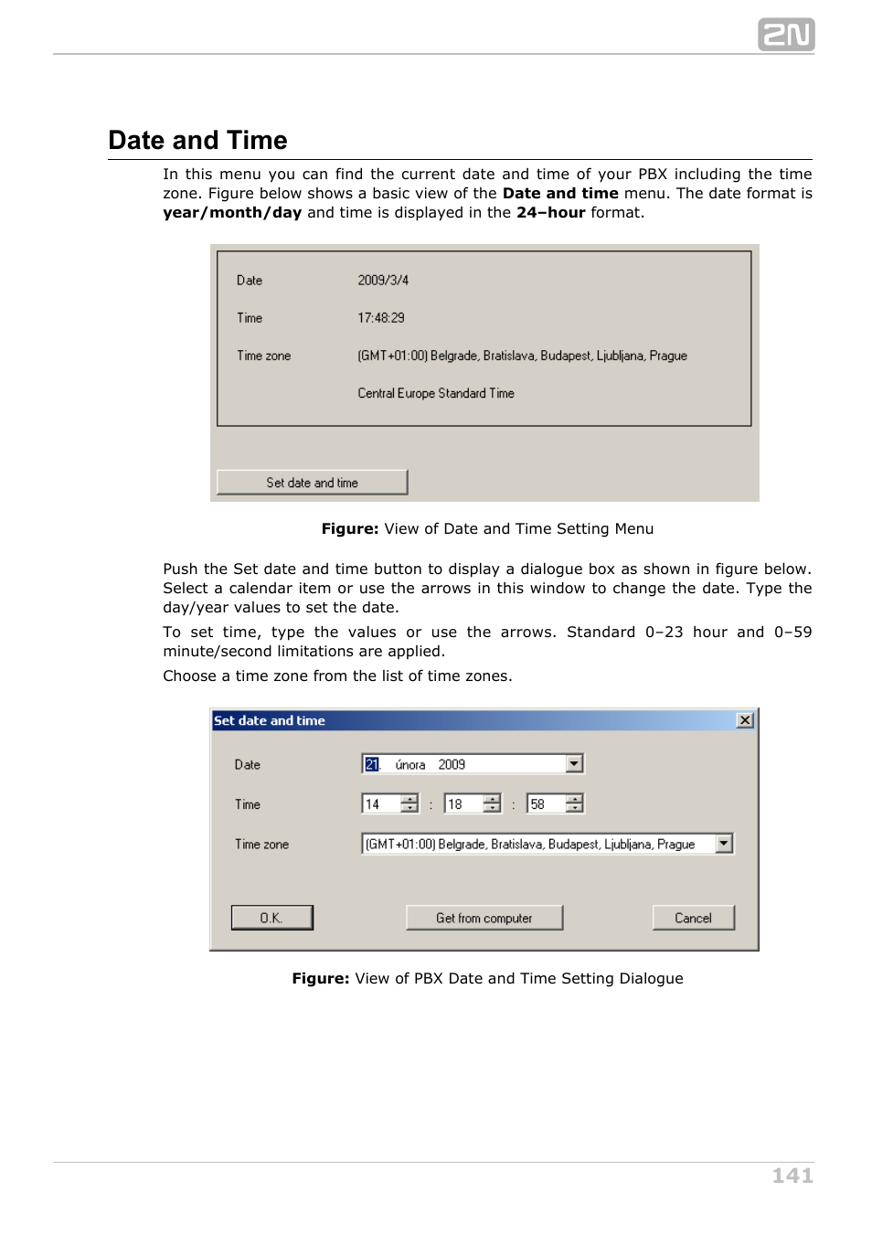 Date and time | 2N NetStar Admin manual User Manual | Page 141 / 282