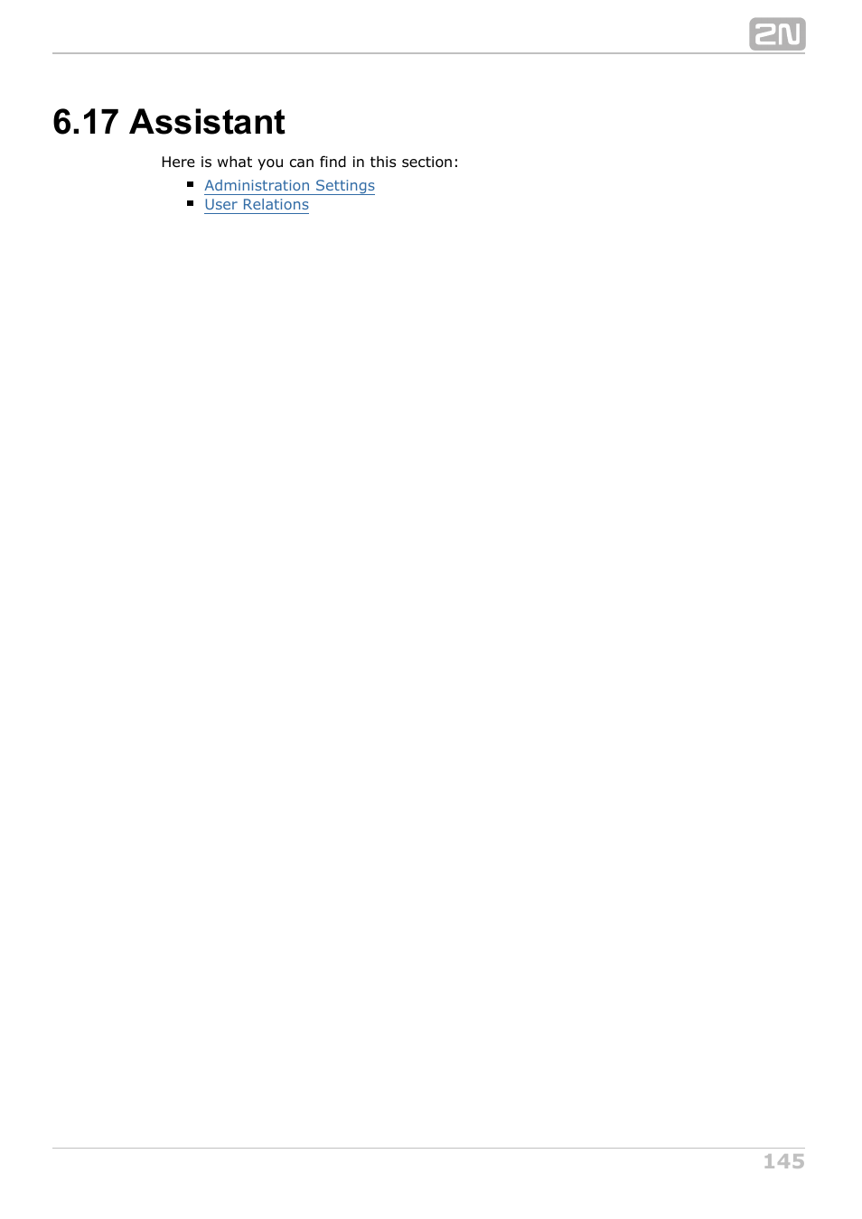 17 assistant | 2N NetStar Admin manual User Manual | Page 145 / 282